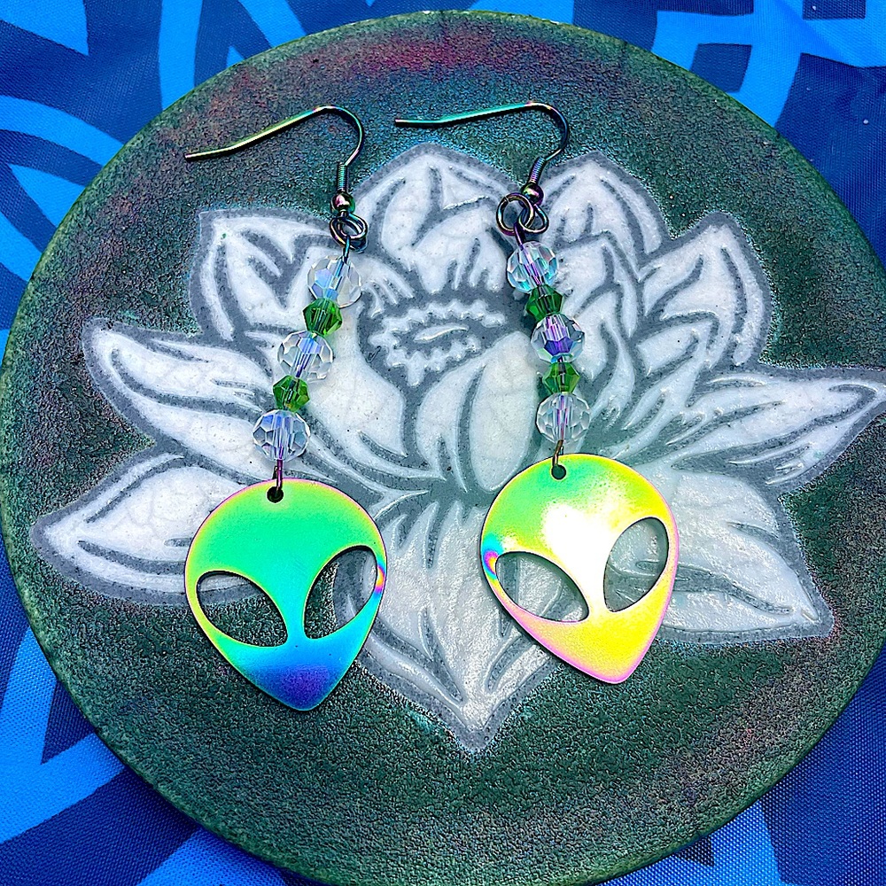 Alien earrings